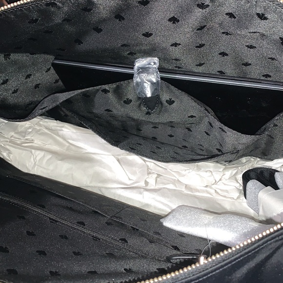 ♠️kate spade Chelsea Large Nylon Weekender Duffle Bag, Black NWT - Picture 11 of 16